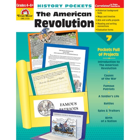 Evan-Moor Educational Publishers History Pockets - The American Revolution, Teachers Ed., Grades 4-6 3725